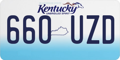 KY license plate 660UZD