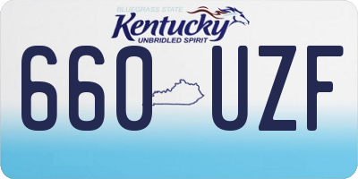 KY license plate 660UZF