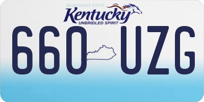 KY license plate 660UZG