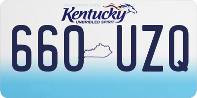 KY license plate 660UZQ