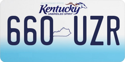 KY license plate 660UZR