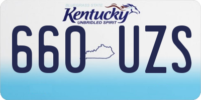 KY license plate 660UZS
