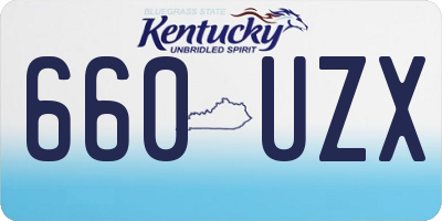 KY license plate 660UZX