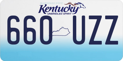 KY license plate 660UZZ