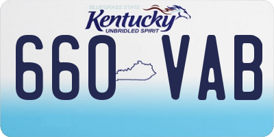 KY license plate 660VAB
