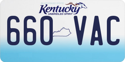 KY license plate 660VAC