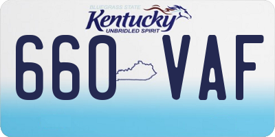 KY license plate 660VAF