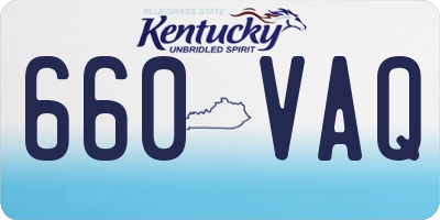 KY license plate 660VAQ