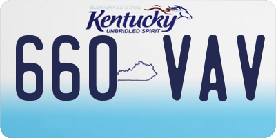 KY license plate 660VAV