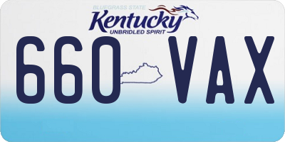 KY license plate 660VAX