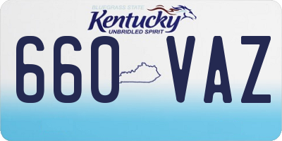 KY license plate 660VAZ