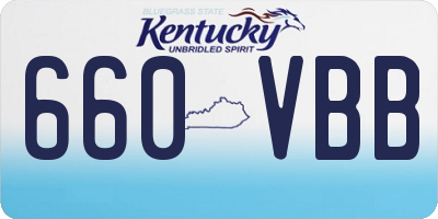 KY license plate 660VBB