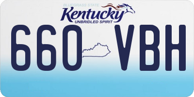 KY license plate 660VBH