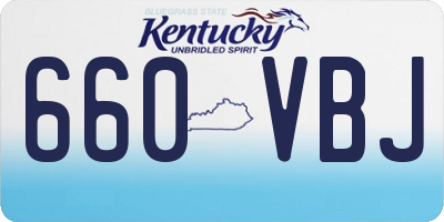 KY license plate 660VBJ