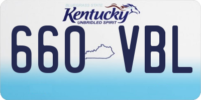 KY license plate 660VBL