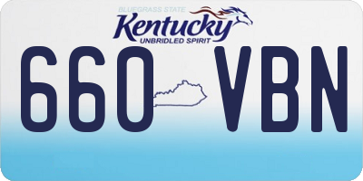 KY license plate 660VBN