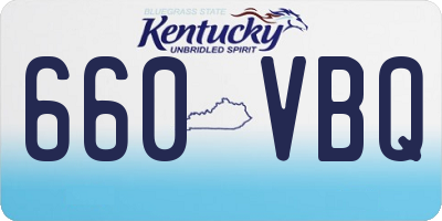 KY license plate 660VBQ