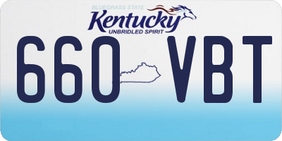 KY license plate 660VBT