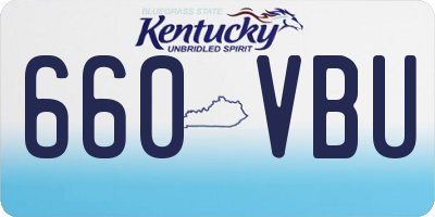 KY license plate 660VBU