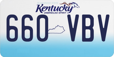 KY license plate 660VBV
