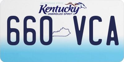 KY license plate 660VCA