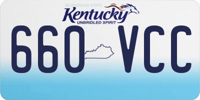 KY license plate 660VCC