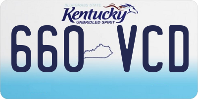 KY license plate 660VCD