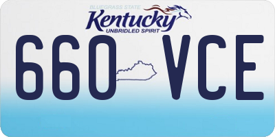 KY license plate 660VCE