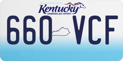 KY license plate 660VCF
