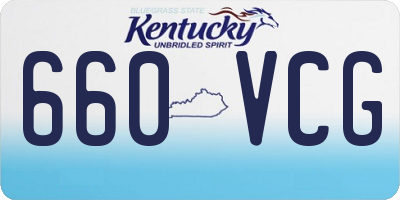 KY license plate 660VCG