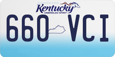 KY license plate 660VCI