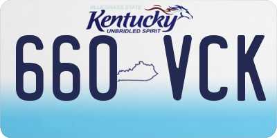 KY license plate 660VCK