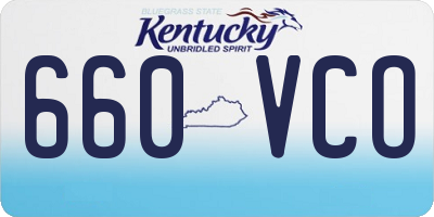 KY license plate 660VCO