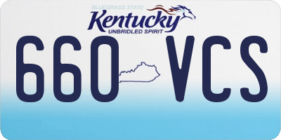KY license plate 660VCS