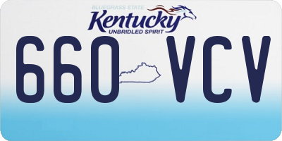 KY license plate 660VCV