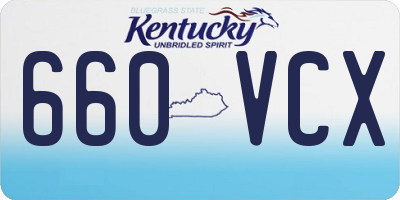 KY license plate 660VCX