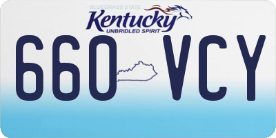 KY license plate 660VCY