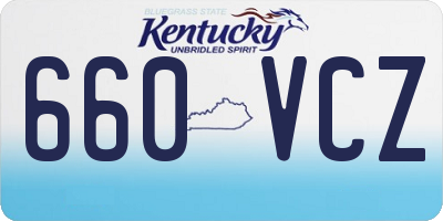 KY license plate 660VCZ