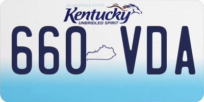 KY license plate 660VDA