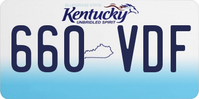 KY license plate 660VDF