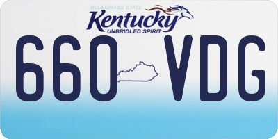 KY license plate 660VDG