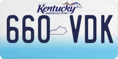 KY license plate 660VDK