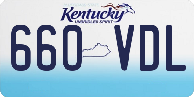 KY license plate 660VDL
