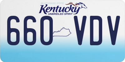 KY license plate 660VDV