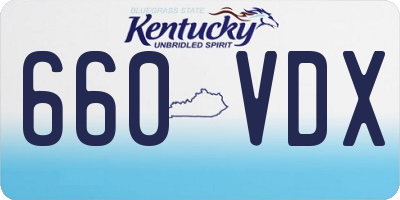 KY license plate 660VDX