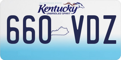KY license plate 660VDZ