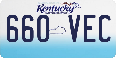 KY license plate 660VEC