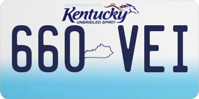 KY license plate 660VEI