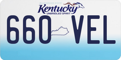 KY license plate 660VEL