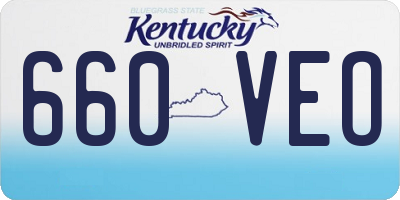 KY license plate 660VEO